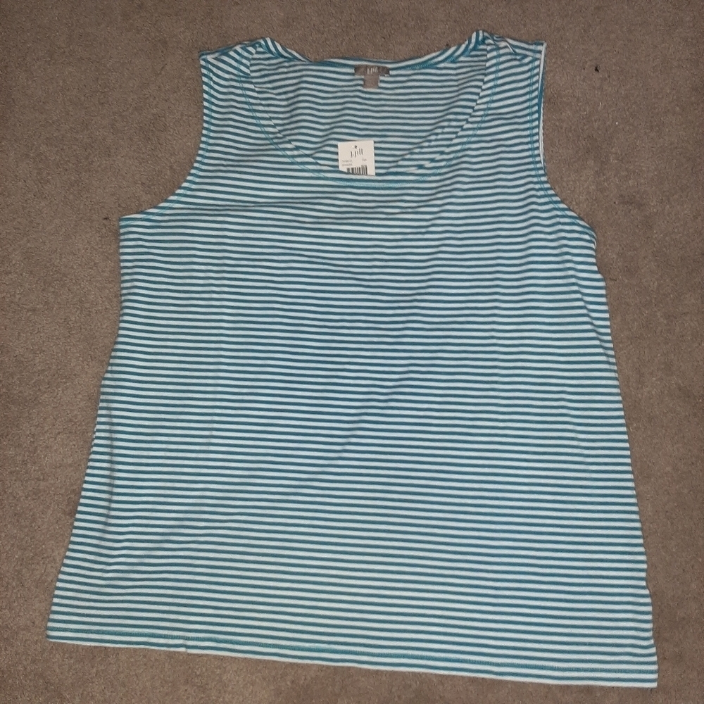 J Jill Basic Striped Tank Top - Picture 2 of 11